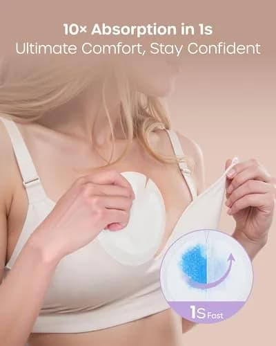 Nuliie Super Absorbent & Featherlight Disposable Nursing Pads 100 Count | Stay Dry, Soft & Breathable Breast Pads for Leaking Milk, Leakproof, Individually Packaged Breastfeeding Essentials for Moms thumbnail 3