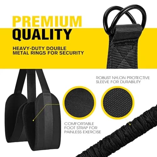 Ayombo Adjustable Pull Up Assistance Bands Set | 75lb-300lb Resistance, Natural Rubber Latex Tubes, 1.36kg (3lb) thumbnail 4
