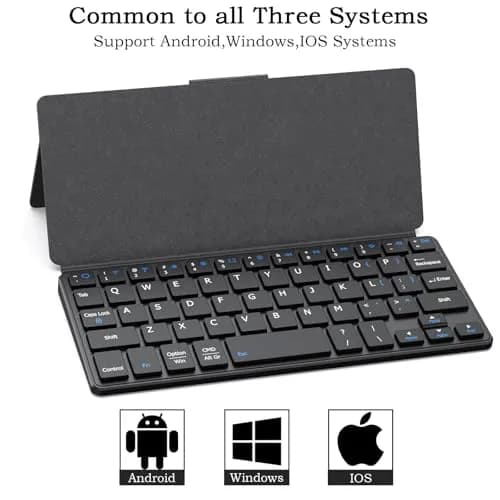 Kenkor Portable Wireless Mini Keyboard with Adjustable Stand | Bluetooth, Rechargeable, Compact & Lightweight thumbnail 5