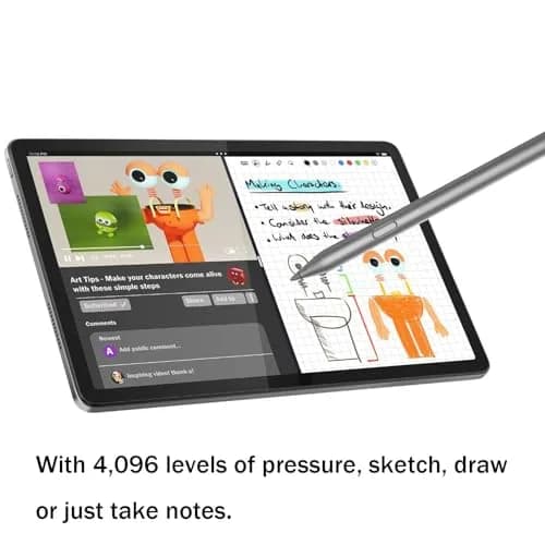 Dakexiong Silver Input Pen for Lenovo Tab Plus AP500U/AP501U | 4096 Pressure Levels, Magnetic Attachment thumbnail 4