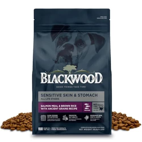 Blackwood Sensitive Premium Dry Dog Food, Salmon Meal & Brown Rice, 10 lb | Supports Skin & Digestion thumbnail 1