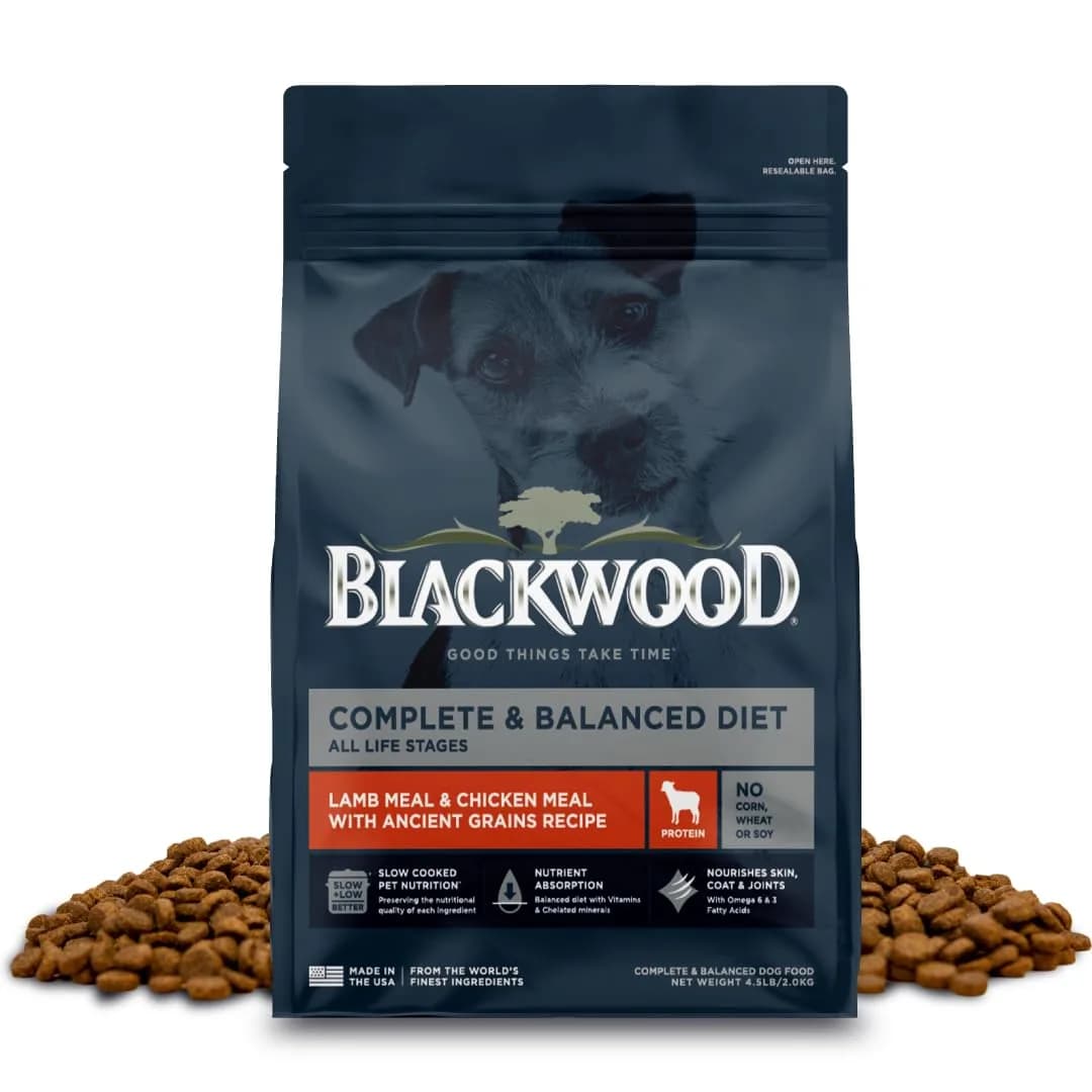 Blackwood Complete Premium Dry Dog Food, Lamb Meal & Brown Rice | Supports Digestion & Coat (120 chars)