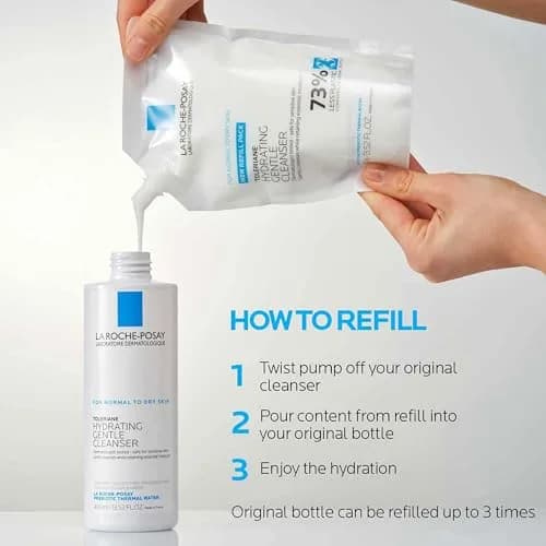 La Roche-Posay Toleriane Gentle Hydrating Face Cleanser 400ml (13.52 Fl Oz) | Dermatologist Tested for Sensitive Skin thumbnail 4