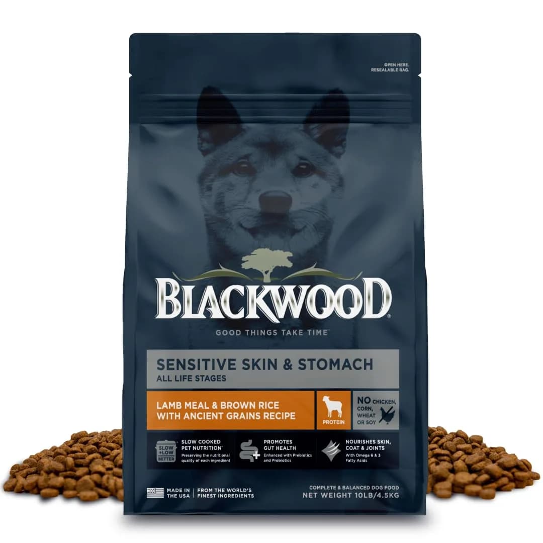 Blackwood Sensitive Premium Dry Dog Food, Lamb Meal & Brown Rice, 4.55kg (10 lb) | Supports Skin & Digestion