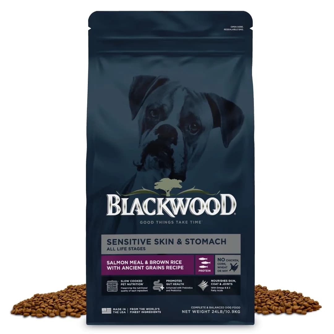 Blackwood Sensitive Premium Dry Dog Food, Salmon Meal & Brown Rice, 24 lb | Supports Skin & Digestion