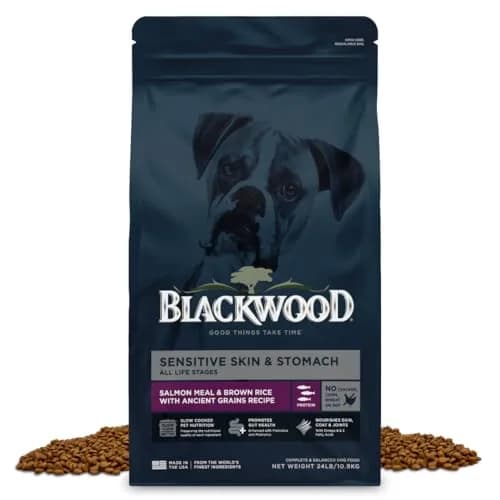 Blackwood Sensitive Premium Dry Dog Food, Salmon Meal & Brown Rice, 24 lb | Supports Skin & Digestion thumbnail 1
