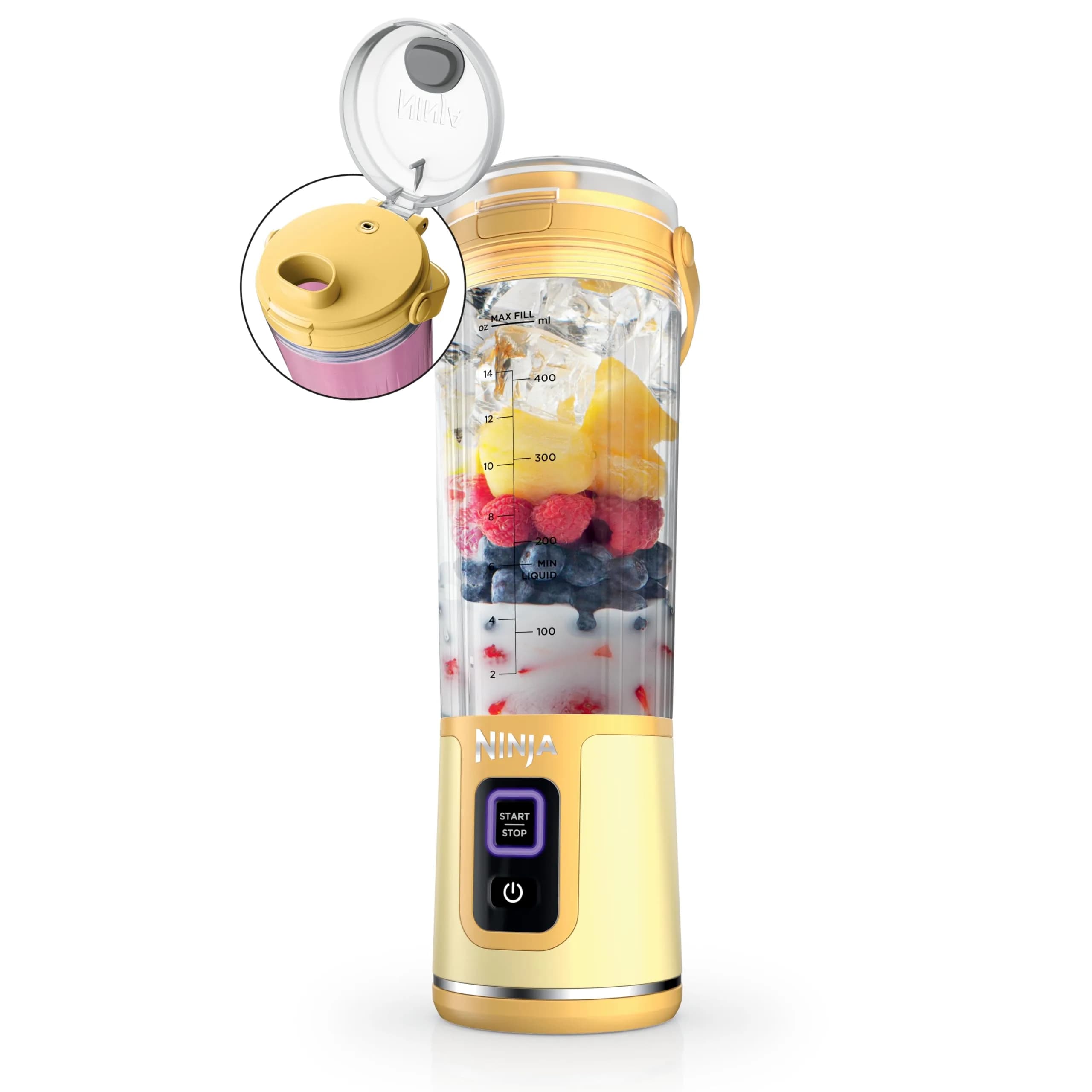 Ninja Blast Portable Blender, Cordless, 18oz, Lemon Meringue BC151LB | Blend Anywhere - main product image