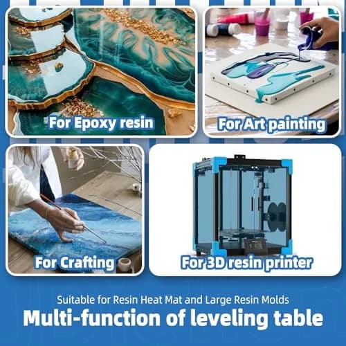 JDiction Extra Large Resin Leveling Table 57.9cm (22.8'') | Nonstick Surface for Epoxy Art Projects thumbnail 5