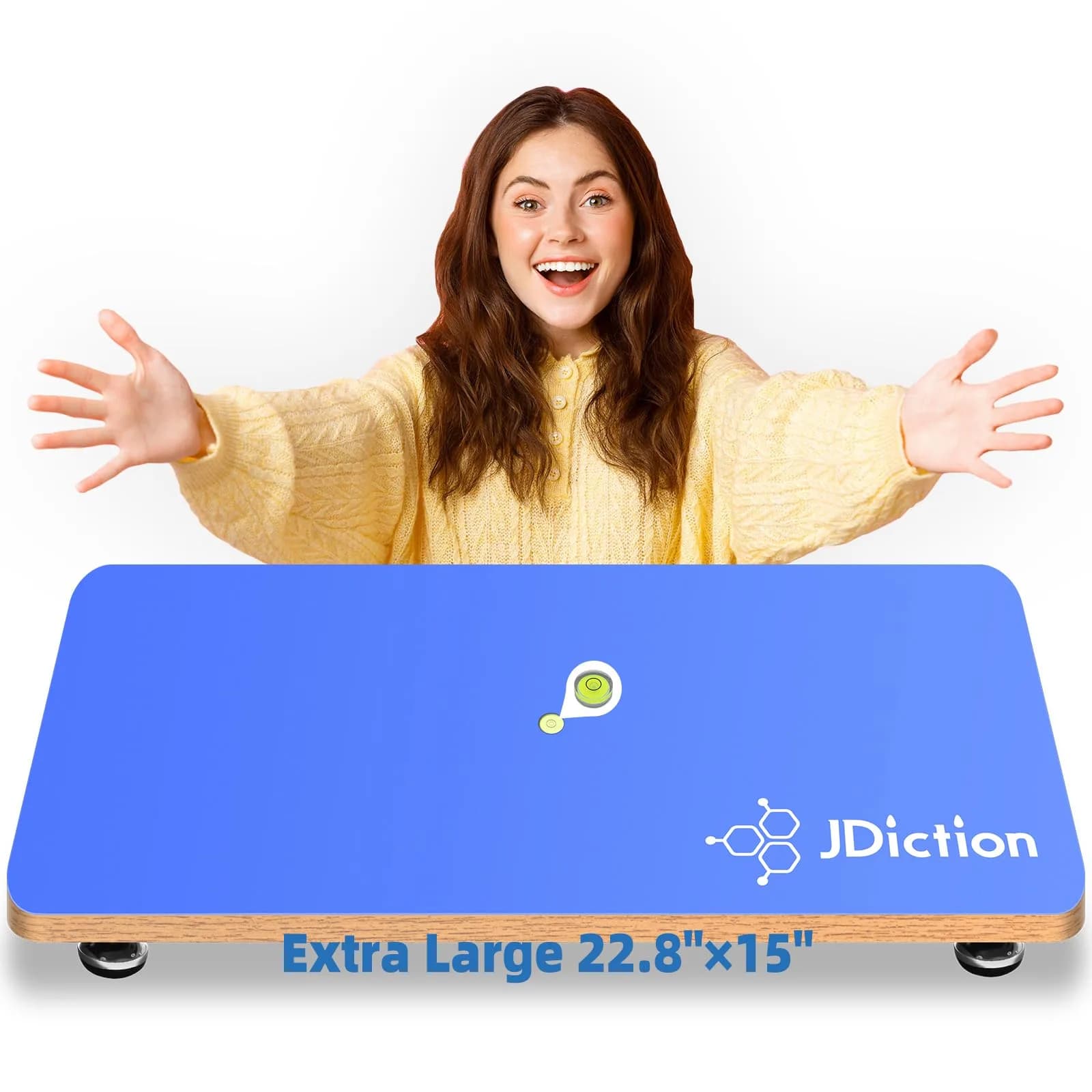 JDiction Extra Large Resin Leveling Table 57.9cm (22.8'') | Nonstick Surface for Epoxy Art Projects