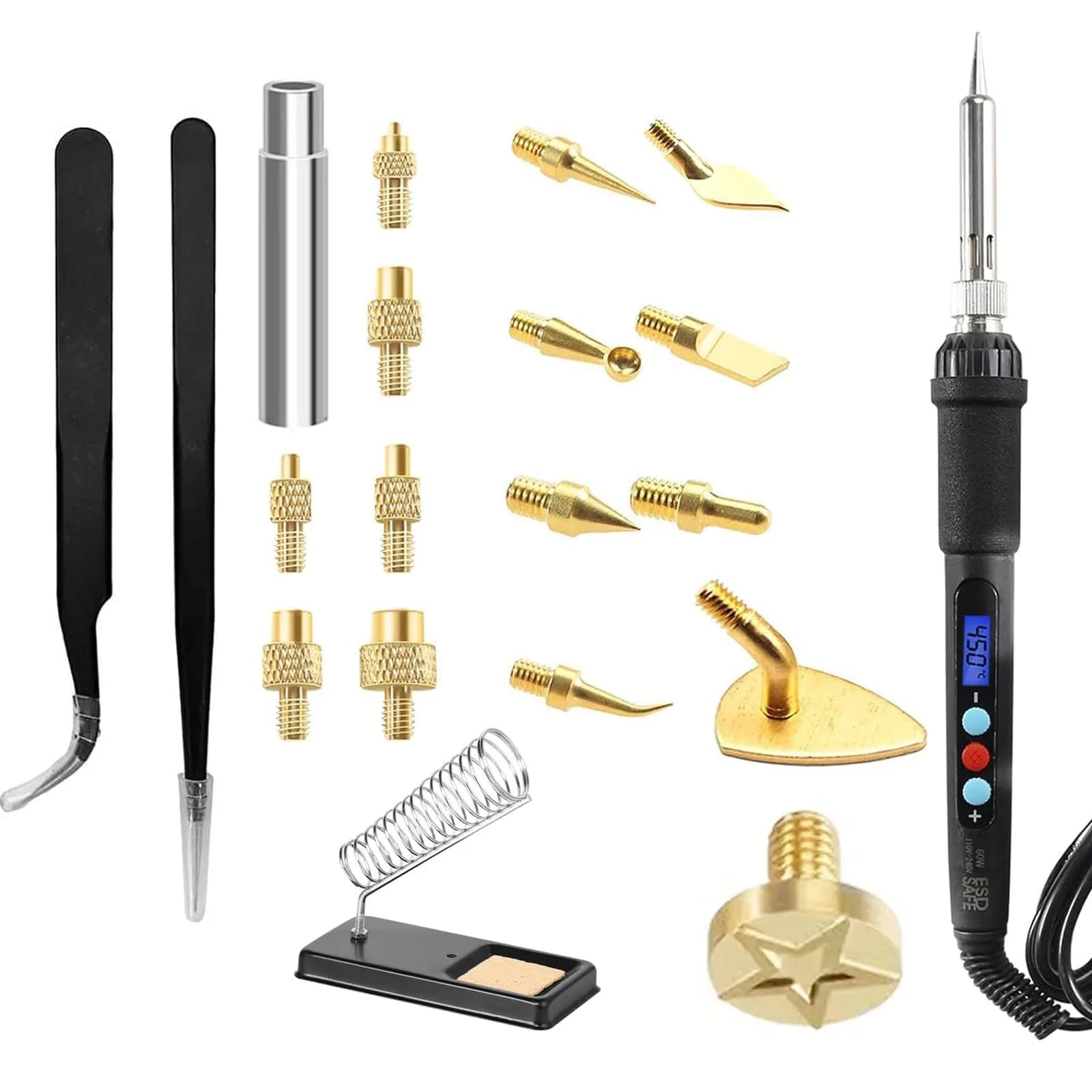 RETUXEP 21PCS 3D Printing Accessories Smoothing Tool Kit | Heat-Set Nut & Fine-Tuning Tips (120c)