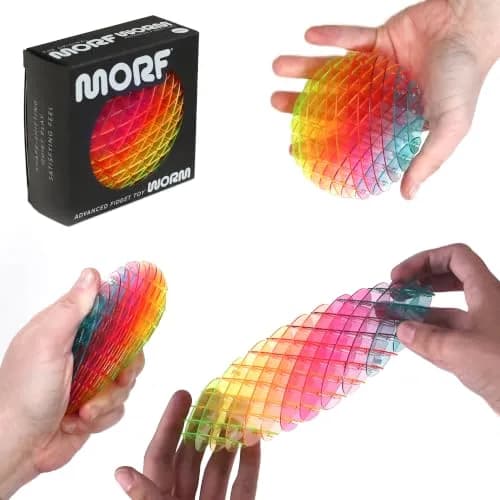 morf Worm 3D Sensory Figgy Fidget Toy, Rainbow, Small | ASTM-Tested, BPA-Free thumbnail 1