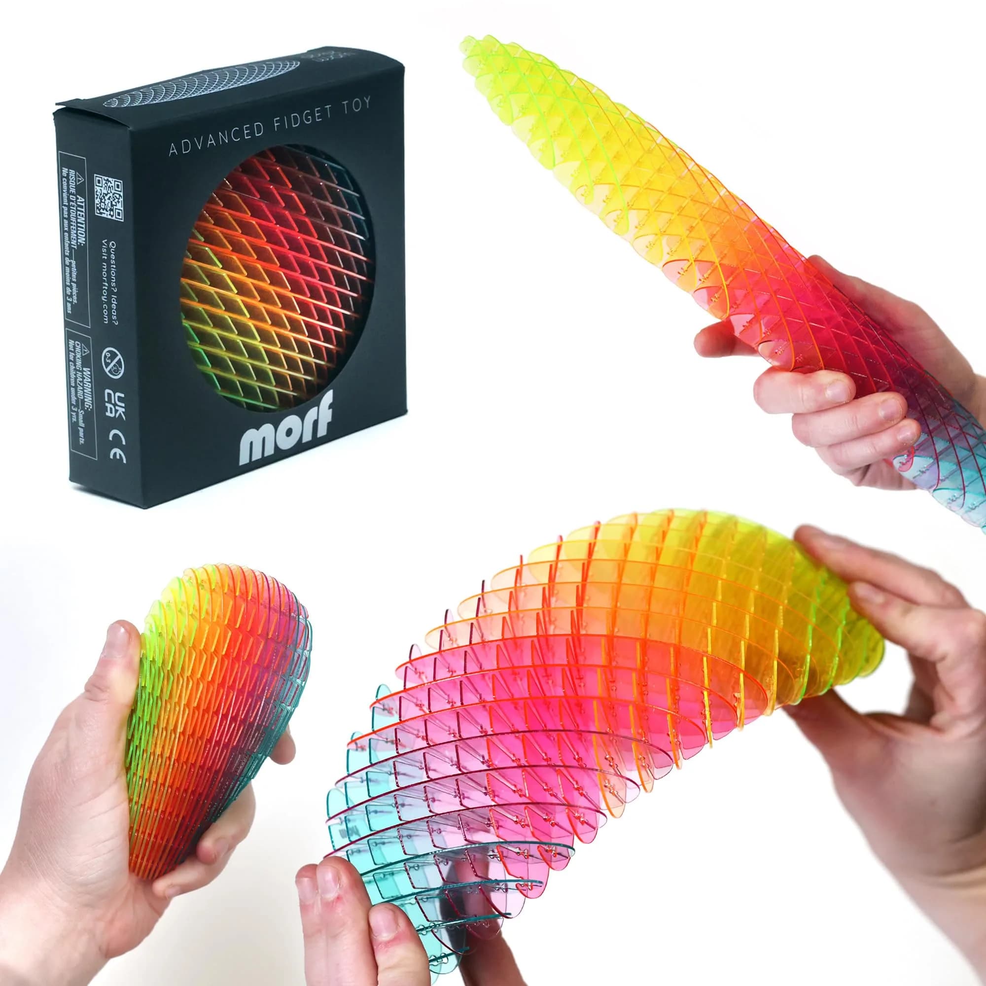 morf Big Rainbow Flexible Fidget Worm Toy | Sensory Slug Toy for Kids, Teens, Adults - main product image