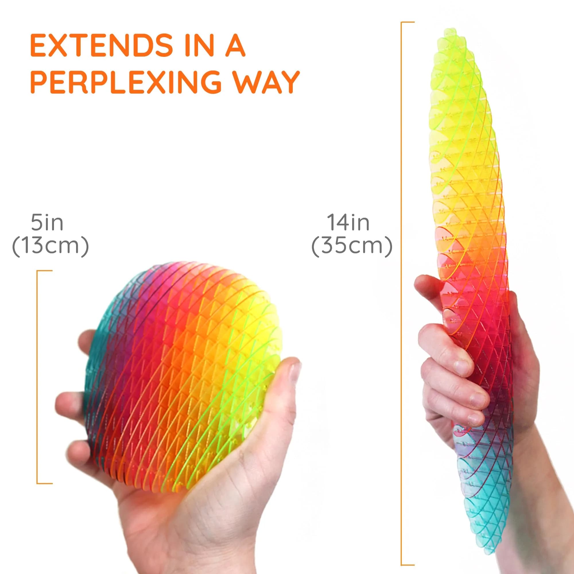 morf Worm 3D Sensory Fidget Toy, Rainbow, Large (7.6 cm L x 3 cm W x 2.5 cm H) - view 5
