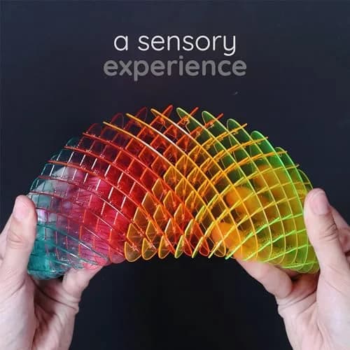 morf Worm 3D Sensory Fidget Toy, Rainbow, Large (7.6 cm L x 3 cm W x 2.5 cm H) thumbnail 2