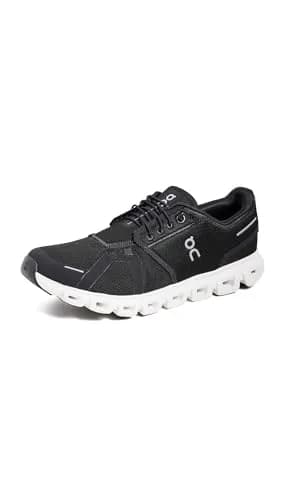 On Men's Cloud 6 Sneakers, Black & White, US 8.5 | Cushioned Support for Active Men thumbnail 1
