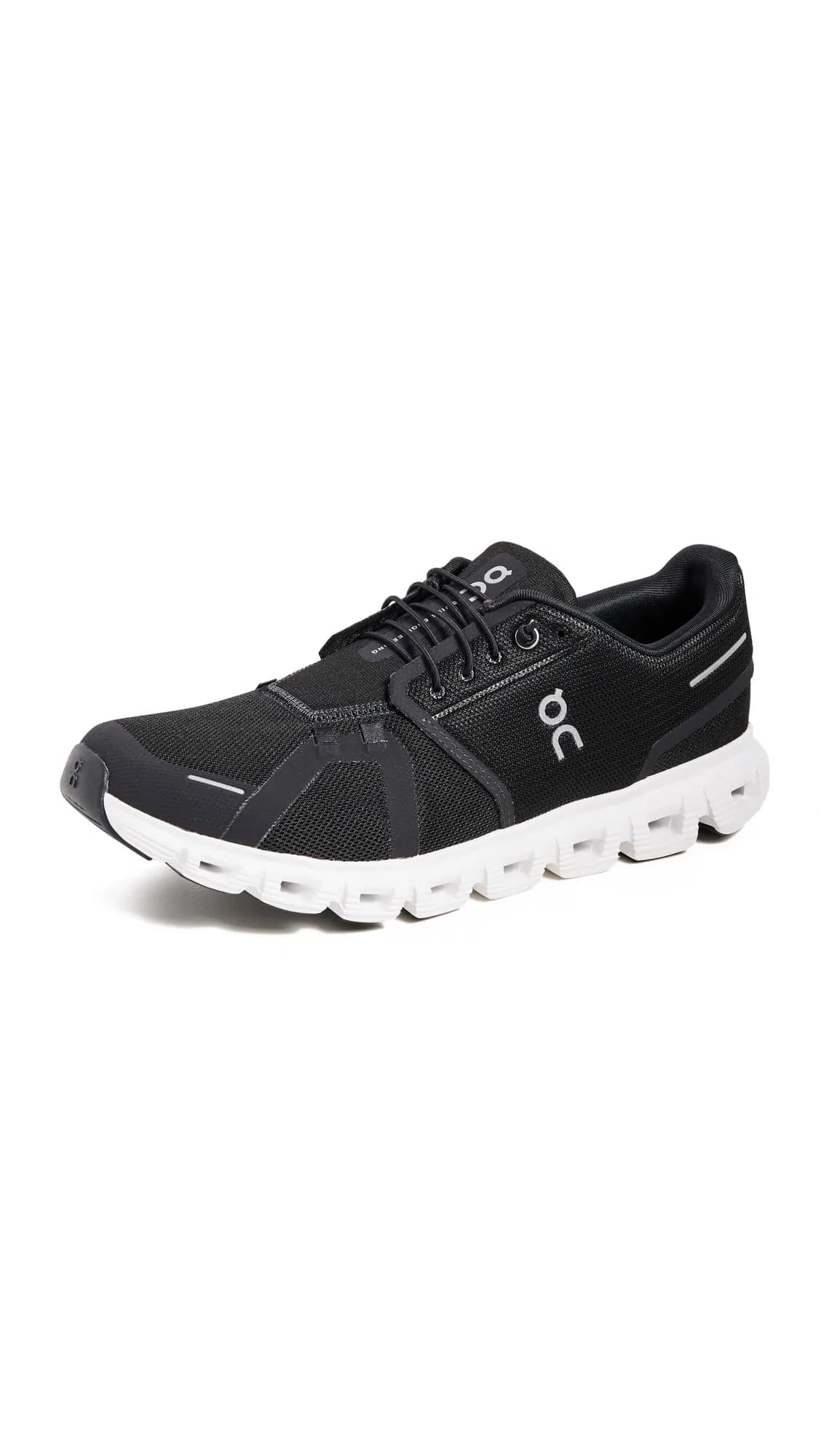 On Men's Cloud 6 Sneakers, Black & White, US 8.5 | Cushioned Support for Active Men