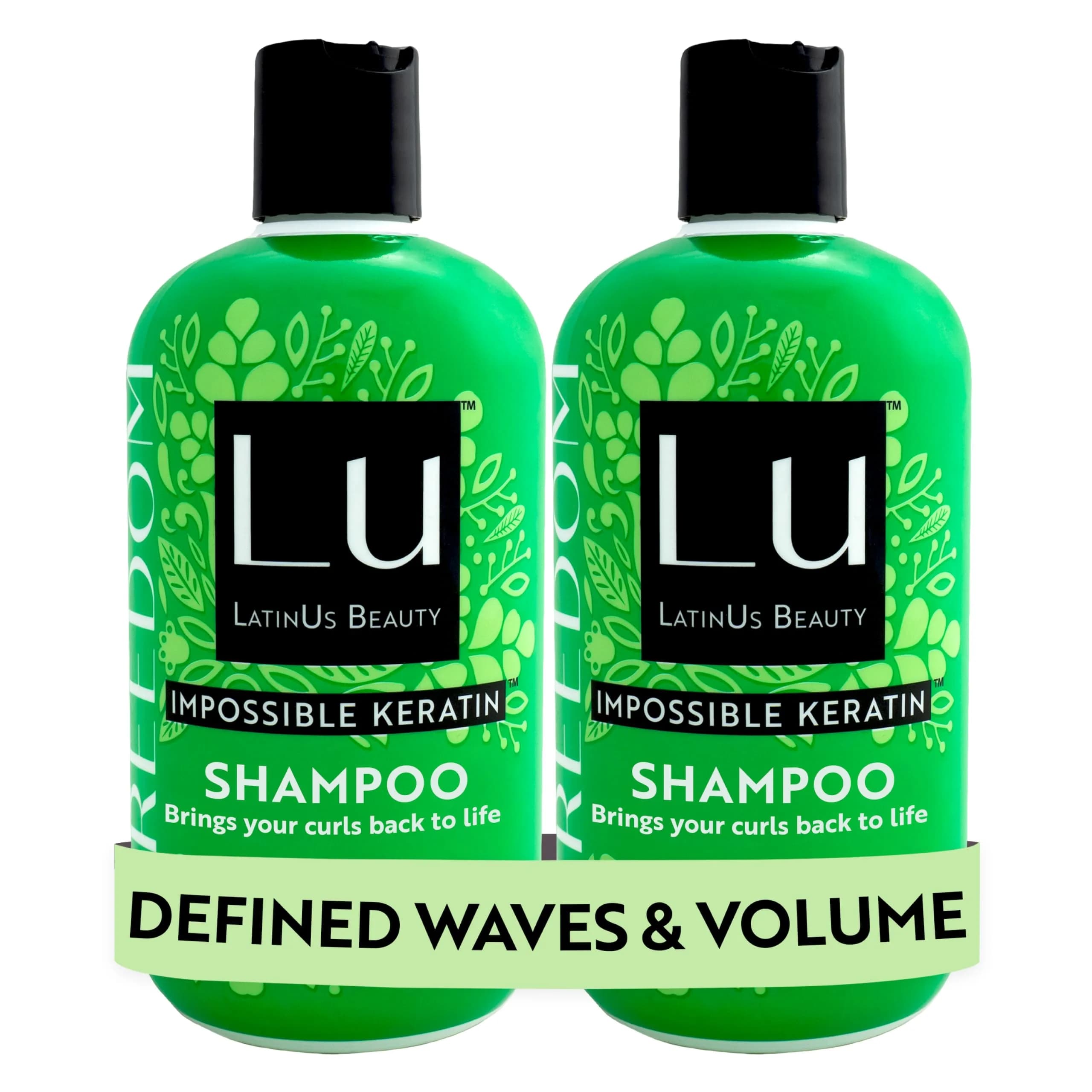LATINUS Lu Beauty Freedom Shampoo Set | Curly & Wavy Hair, 12 Fl Oz Each, 2-Pack