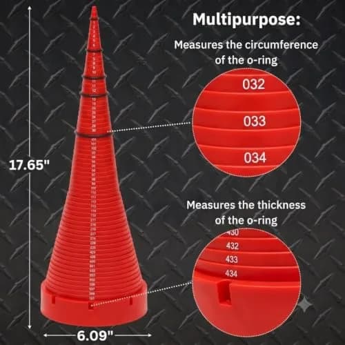 Kit King USA O Ring Sizer Cone & Seal Puller | Imperial AS568 Sizes | 17.5 inch Tall, Heavy Duty thumbnail 2