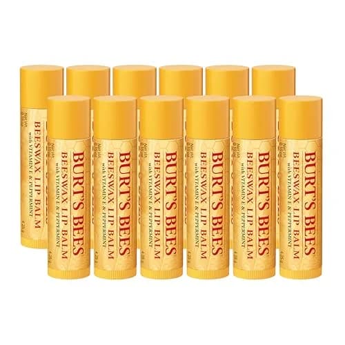 Burt's Bees Beeswax Lip Balm 12-Pack | Natural Origin Conditioning Lip Treatment thumbnail 1