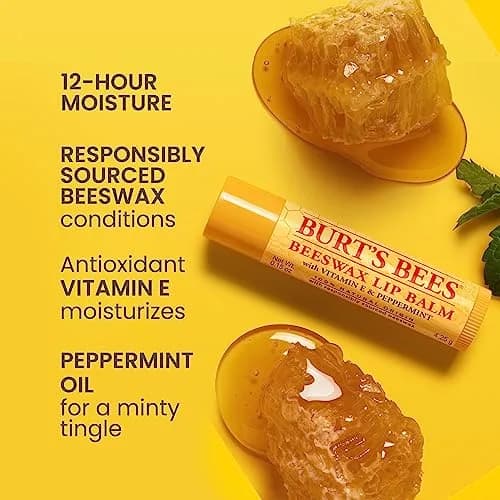 Burt's Bees Beeswax Lip Balm 12-Pack | Natural Origin Conditioning Lip Treatment thumbnail 2
