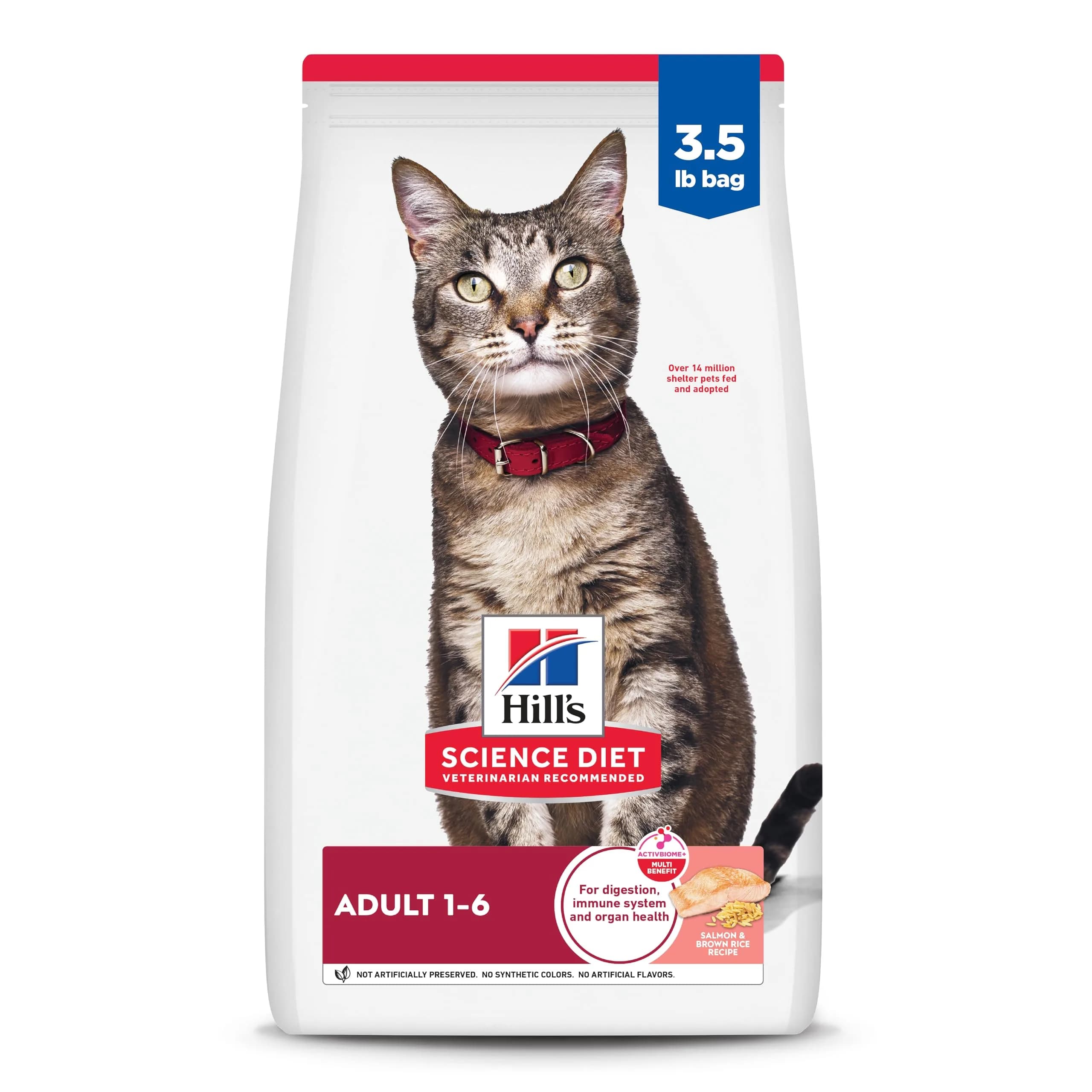 Hill's Science Diet Adult 1-6 Dry Cat Food Chicken Recipe 1.81 kg (4 lb) | Veterinarian Recommended — 3.5 Pound
