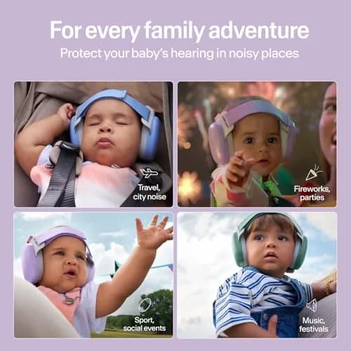 Alpine Hearing Protection Muffy Baby Ear Muffs Noise Reduction | Baby & Toddler Ear Defenders, 24dB, CE & ANSI Certified, Adjustable Headband (up to 4 years) thumbnail 7