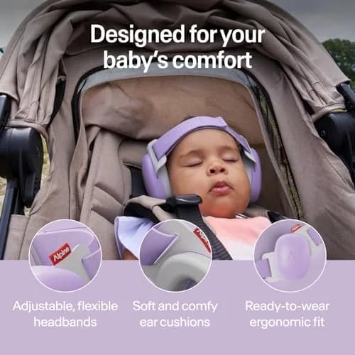 Alpine Hearing Protection Muffy Baby Ear Muffs Noise Reduction | Baby & Toddler Ear Defenders, 24dB, CE & ANSI Certified, Adjustable Headband (up to 4 years) thumbnail 3