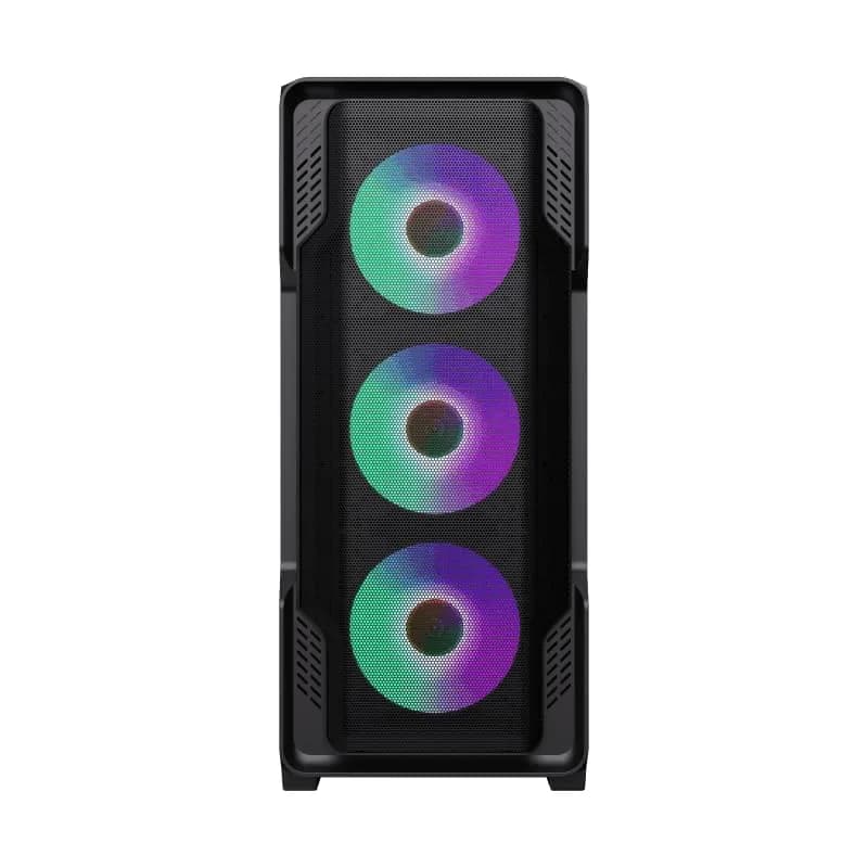GAMEMAX Siege E-ATX Mid-Tower Gaming Case, Side Tempered Glass Panel, Support 360mm Radiator, 4x120mm ARGB Fans, Black | Extreme Cooling & RGB Lighting thumbnail 4