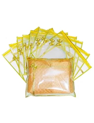 FLY LYF Transparent Saree Cover with Zip, 43cm x 37cm x 2cm (12-Pack) | Protects Sarees from Dust & Moisture thumbnail 1