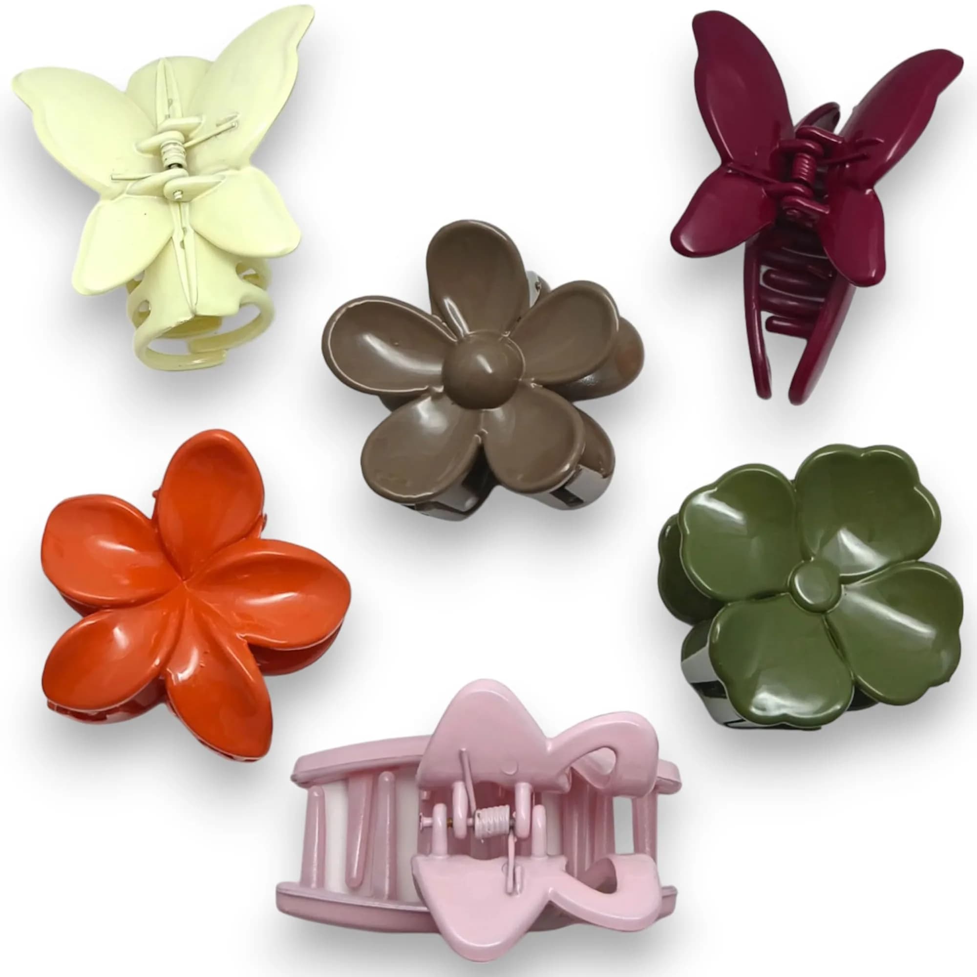 SP Hair Claw Clips for Women | Small Hair Clutcher Set (6 Pieces, Multicolor) | Polycarbonate Material for Daily & Office Use - main product image