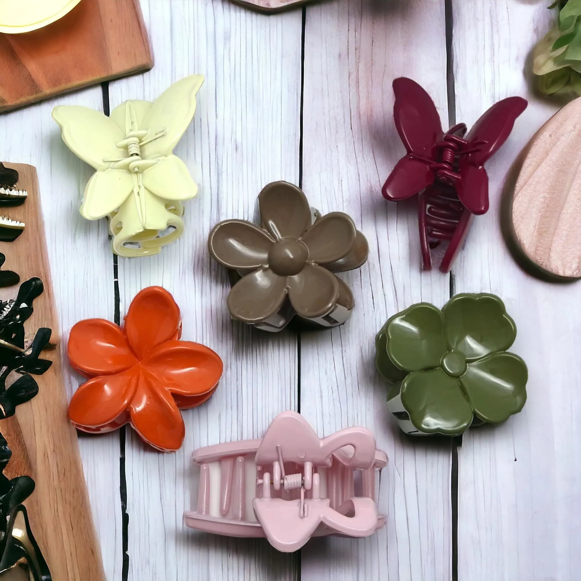 SP Hair Claw Clips for Women | Small Hair Clutcher Set (6 Pieces, Multicolor) | Polycarbonate Material for Daily & Office Use - view 2