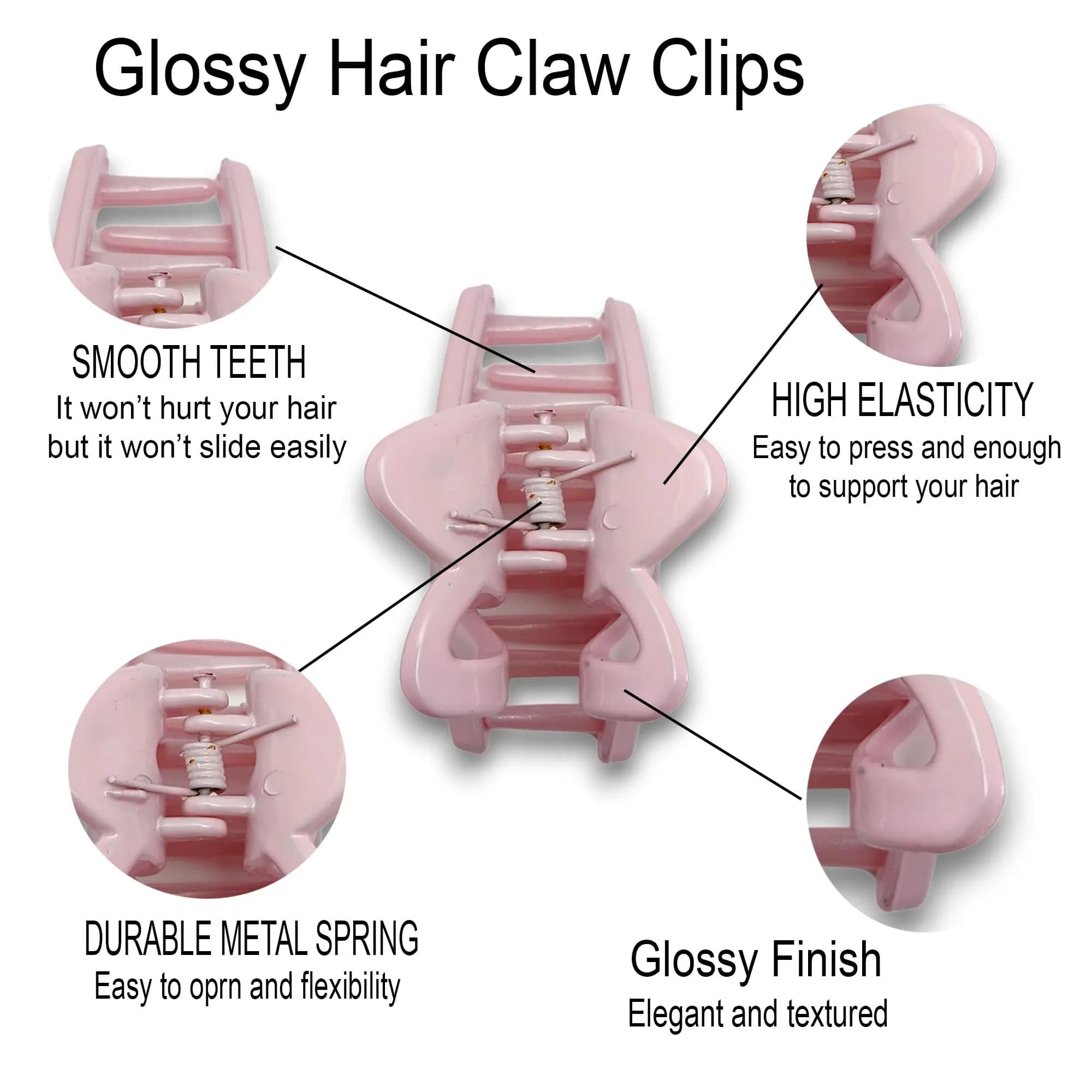 SP Hair Claw Clips for Women | Small Hair Clutcher Set (6 Pieces, Multicolor) | Polycarbonate Material for Daily & Office Use - view 4