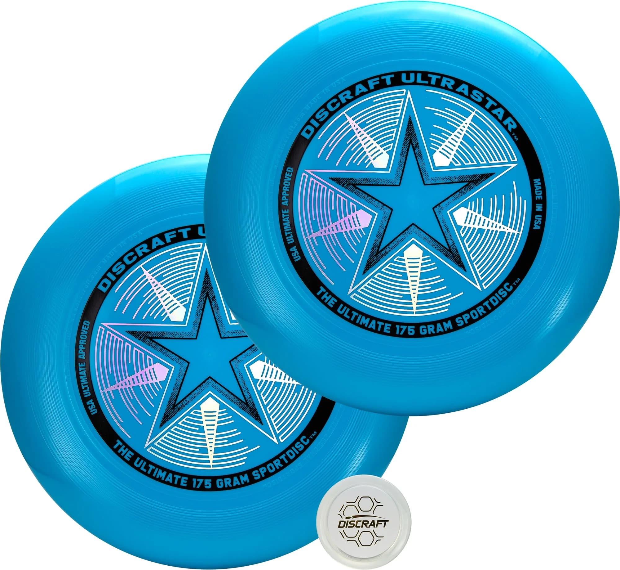 Discraft Cobalt Blue Ultrastar Ultimate Discs 2-Pack | Official Standard Size, Varied Foil Designs - main product image