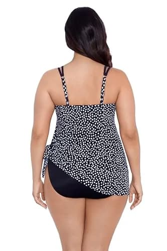 Trimshaper Womens Built-in Tummy Control Tracey Swimdress with Adjustable Side Tie, Funfetti, 10 | Flattering & Supportive Swimwear thumbnail 3