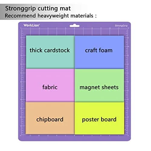 WORKLION Cutting Mat 12x12 Inch (6 Mats) | 4 Standard, 1 Light, 1 Strong Adhesive for Silhouette Cameo thumbnail 5