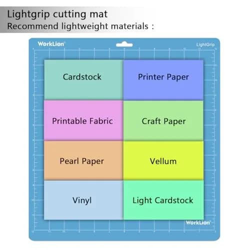 WORKLION Cutting Mat 12x12 Inch (6 Mats) | 4 Standard, 1 Light, 1 Strong Adhesive for Silhouette Cameo thumbnail 4