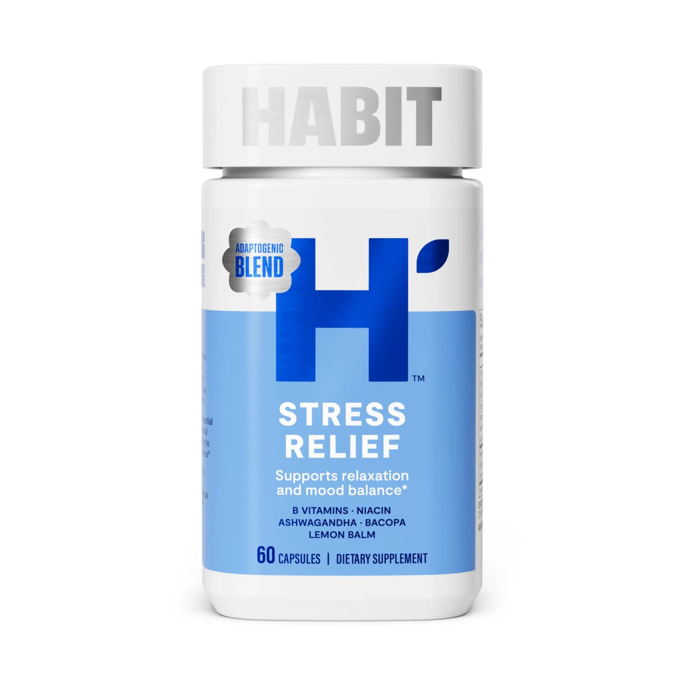 Health By Habit Stress Relief Capsules 60 | Supports Relaxation & Mood Balance, Vegan, Non-GMO — Capsule