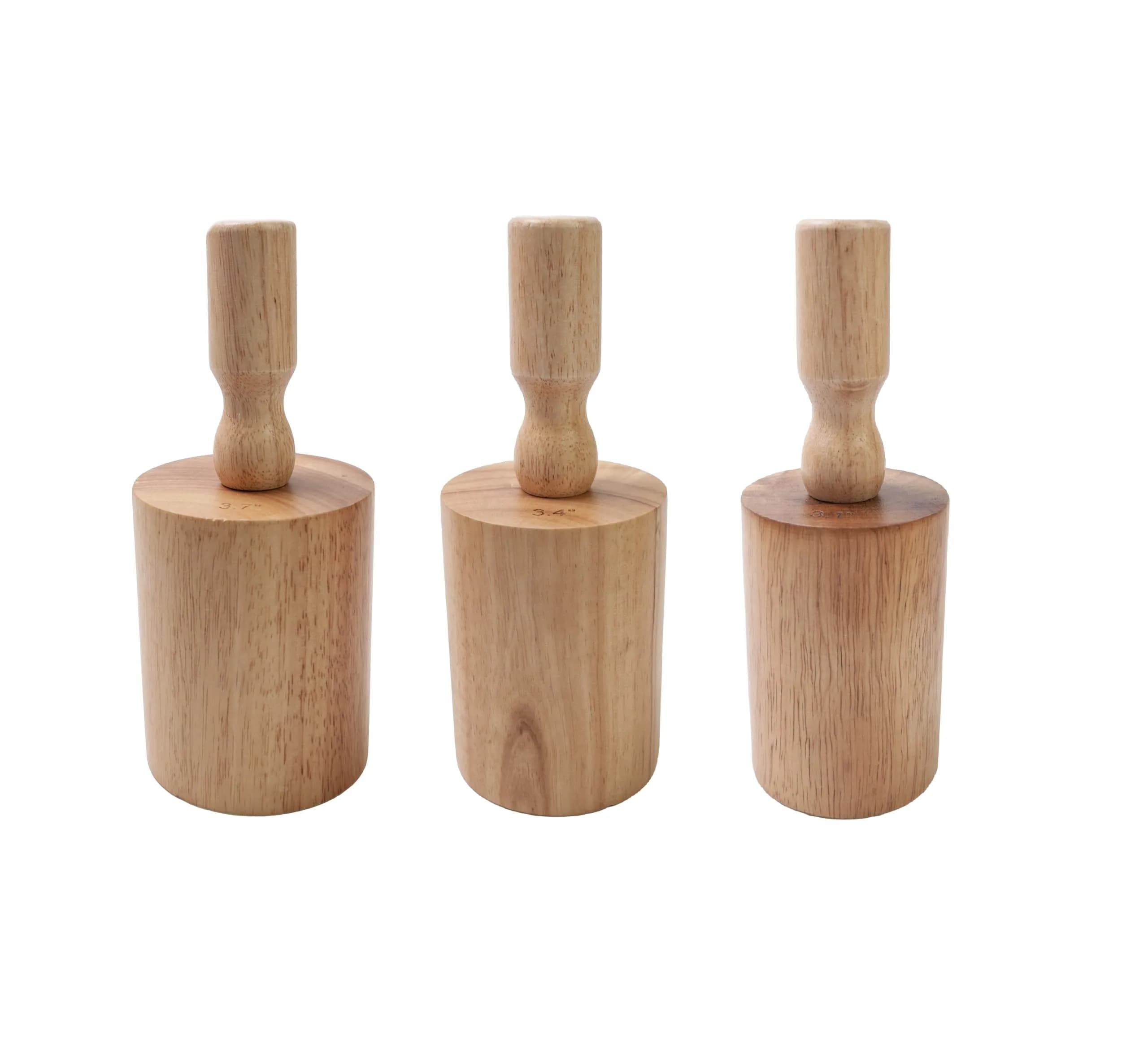 Lampstop Ceramic & Pottery Tools Set of 3 Wooden Molds 3.1" & 3.4" & 3.7" | Durable Beech Wood - main product image