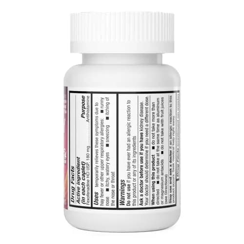 HealthA2Z Fexofenadine 180mg 24-Hour Allergy Relief, Antihistamine, 90 Ct | Indoor & Outdoor Support thumbnail 3
