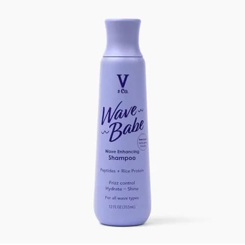 V&Co. Wave Babe Wavy Hair Shampoo – Sulfate & Paraben Free, Hydrating with Rice Protein & Peptides, 12 fl oz thumbnail 1
