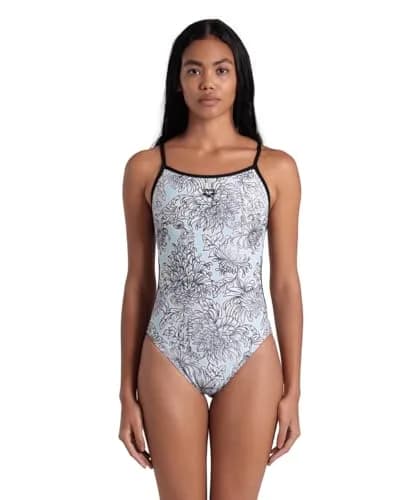ARENA Performance White Floral Women's Swimsuit Lace Back US Size 30 | Chlorine-Resistant, Eco-Friendly, UPF 50+ thumbnail 1