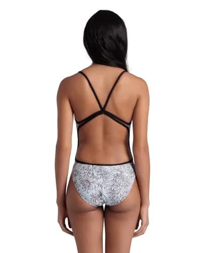 ARENA Performance White Floral Women's Swimsuit Lace Back US Size 30 | Chlorine-Resistant, Eco-Friendly, UPF 50+ thumbnail 2
