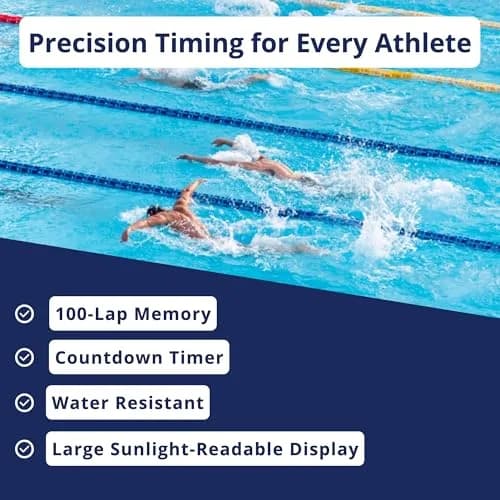 ULTRAK 495 Stopwatch – Blue Professional 100-Lap Digital Timer, Countdown Interval Tracker, Water-Resistant Sports Watch, Chronograph (1 Unit) thumbnail 4