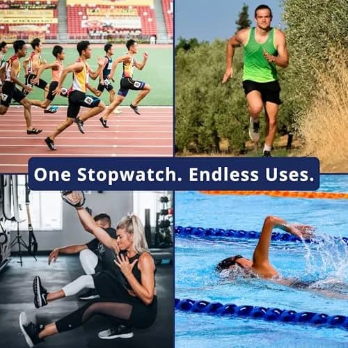 ULTRAK 495 Stopwatch – Blue Professional 100-Lap Digital Timer, Countdown Interval Tracker, Water-Resistant Sports Watch, Chronograph (1 Unit) thumbnail 9