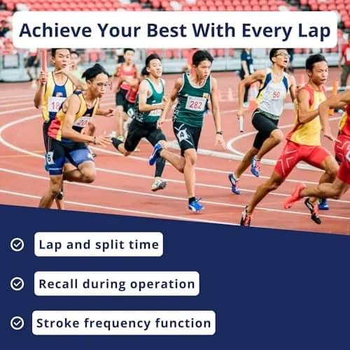 ULTRAK 495 Professional Stopwatch – Red 100-Lap Digital Timer with Interval Tracker | 100 Lap Memory thumbnail 3