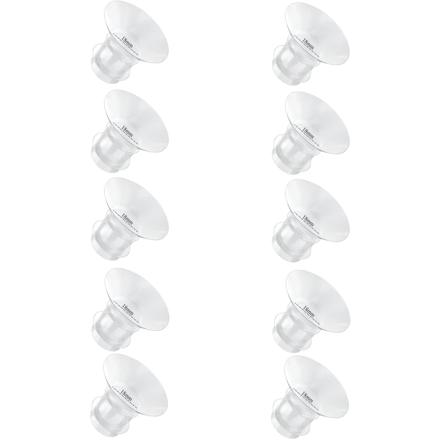 GOCROWEEN 14mm Flange Inserts for 24mm Shields | Reduces Nipple Tunnel to 14mm (4-Pack) — 10pcs-18mm-flange insert