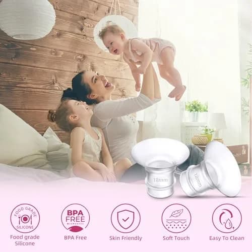 GOCROWEEN 18mm Flange Inserts for Spectra/Medela 24mm Shields | Reduce Nipple Tunnel to 18mm, 10-Pack Transparent thumbnail 6