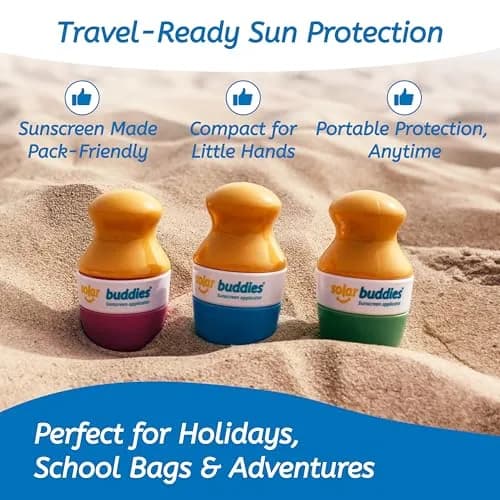 Solar Buddies Refillable Sunscreen Applicator — Full Red 100ml (3.4 Fl Oz) | Mess-Free Travel Essential thumbnail 6