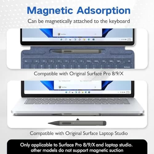JvKzaen Slim Pen 2 Stylus for Microsoft Surface | 4096 Pressure, Eraser, Type-C Charge thumbnail 7
