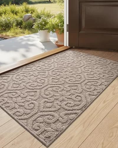 DEXI Indoor Entrance Doormat 43cm x 76cm (17" x 30") | Floral Pattern Dirt Trapper thumbnail 1